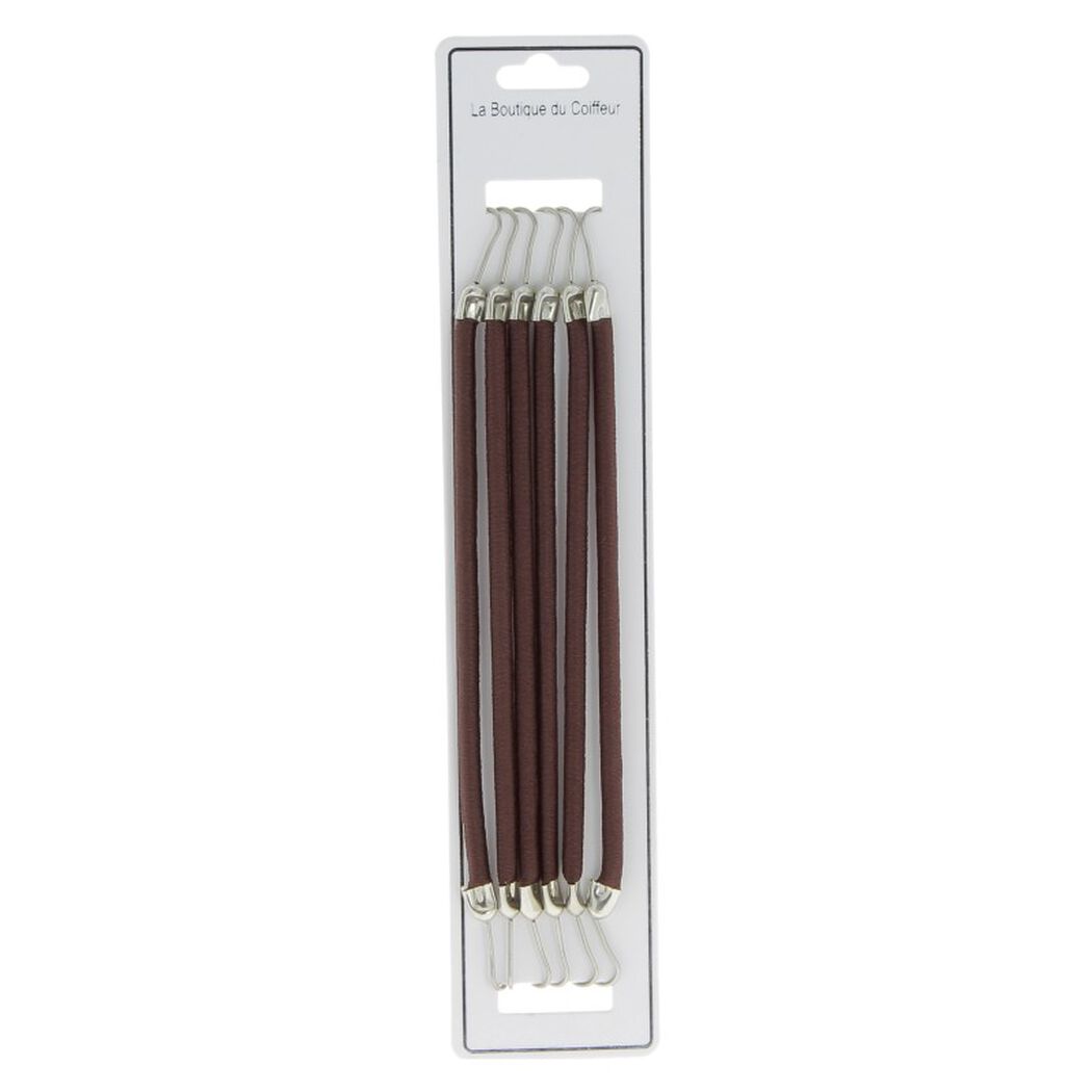 Elastiques à crochet x 6 marrons